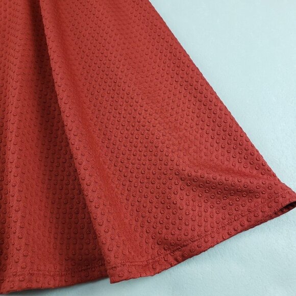 Free People Fit & Flare Dress Orange Womens Medium Long Sleeve Cutout Back - Picture 7 of 14